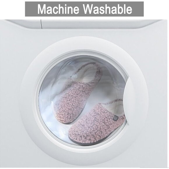 All-Day Comfort Women’s Vegan Clog Slippers - Sherpa Fleece Pink Crepe Size 9-10 - Picture 6 of 6